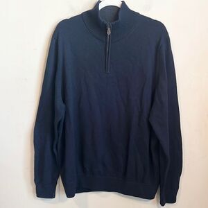 346 Brooks Brothers Merino Wool 1/4 Zip Sweater XL